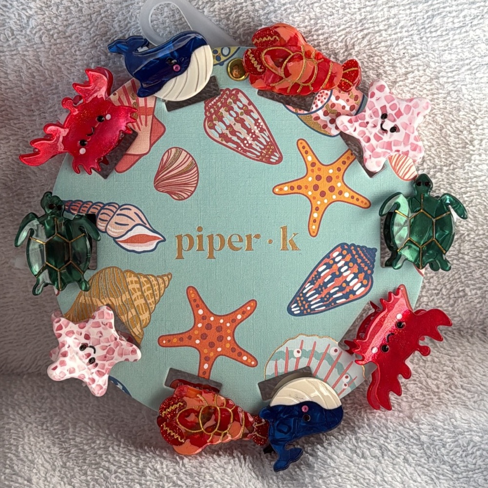 piper·k Ocean Friends Hair Clip Set — Multicolor